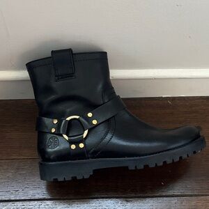 Tory Burch Black Leather Ankle Boots